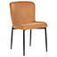 Set of 2 Fabric Chairs Orange ADA
