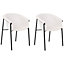 Set of 2 Fabric Dining Chairs Beige AMES