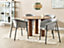 Set of 2 Fabric Dining Chairs Grey AMES