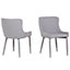 Set of 2 Fabric Dining Chairs Light Grey SOLANO