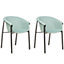 Set of 2 Fabric Dining Chairs Mint Green AMES