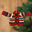 Set of 2 Fairtrade Knitted Jumper & Stocking Decorations
