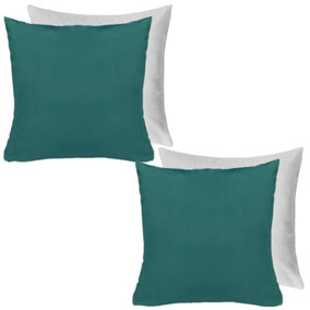Set of 2 Filled Cushions Water Resistant Outdoor