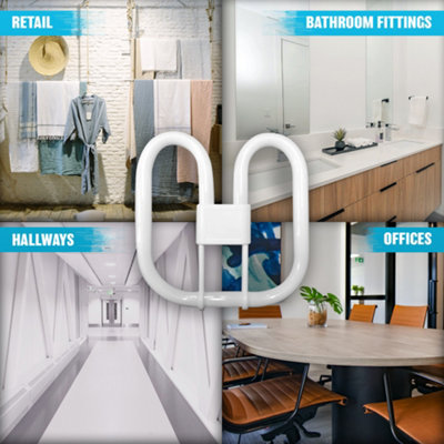 Set Of 2 Fluorescent Light Bulbs 2 Pin Energy Saving 28W Slim Lamp Tube 2D Bulb Long Life Durable High Efficiency Tubes