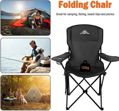 Decathlon Quechua Fishing Chairs With Rod Holder, Folding Ice