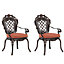 Set of 2 Garden Chairs Brown LIZZANO
