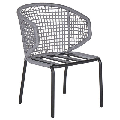 Set of 2 Garden Chairs Grey PALMI