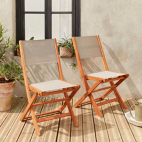 Grey Wooden Almeria Garden chairs Garden seating B Q