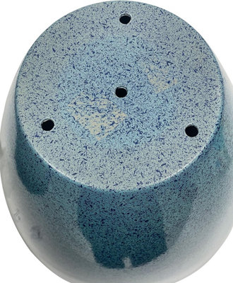 Set of 2 Glazed Effect 30Cm Savannah Planters - Ocean Blue Fusion