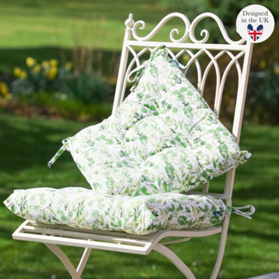 Green garden chair cushions sale