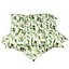 Set of 2 Green Leaf Print Cotton Outdoor Garden Chair Seat Pad Cushions