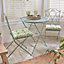 Set of 2 Green Leaf Print Indoor Dining Chair Seat Pad Cushions