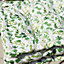 Set of 2 Green Leaf Print Outdoor Garden Chair Seat Pad Cushions
