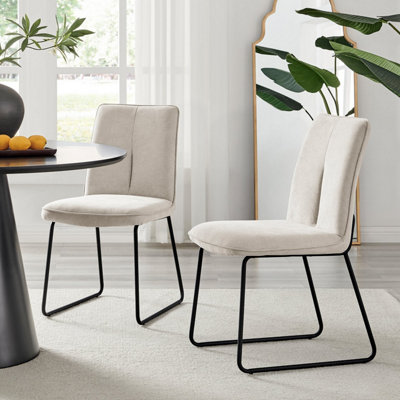 Wide seat deals metal dining chairs