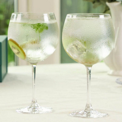 Set of 2 Handmade Copa Gin Cocktail Drinking Champagne Glasses Wedding Decorations Ideas