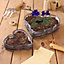 Set of 2 Heart Shaped Summer Outdoor Garden Planter Trays