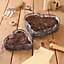Set of 2 Heart Shaped Summer Outdoor Garden Planter Trays