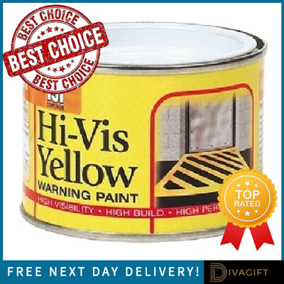 Set Of 2 Hi-Vis Yellow Warning Paint 360ml (2 x 180ml) - By Pajee TM