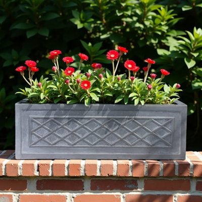 Set of 2 IDEALIST™ 60cm Window Box, Lazio Windowsill Planter, Vintage ...