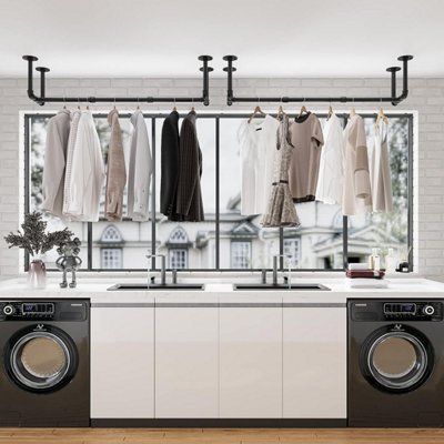 Washing Machine Diy Indoor Clothes Drying Line Laundry Room Diy