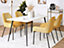 Set of 2 Jumbo Cord Dining Chairs Yellow LOVERNA