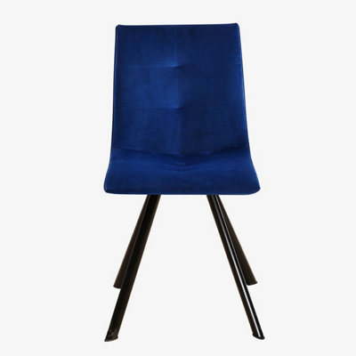 Set of 2 Karl Dining Chairs Navy Velvet