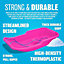 Set of 2 Kids Heavy Duty Pink Snow Sledges - For Kids and Adults, Winter Toboggan Sleigh Sled With Rope