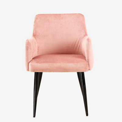 Set of 2 Larsen Dining Chairs Pink Velvet