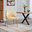 Set of 2 Lograto Faux Leather Dining Chairs - Cream