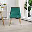 Set of 2 Lograto Velvet Dining Chairs - Green