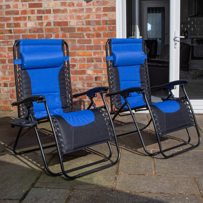 Zero Gravity Lounger Zwart 1-Pack