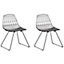 Set of 2 Metal Accent Chairs Black HARLAN