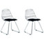 Set of 2 Metal Accent Chairs Silver HARLAN