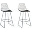 Set of 2 Metal Bar Chairs Silver BISBEE