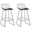 Set of 2 Metal Bar Chairs Silver FREDONIA