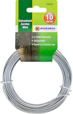 Set Of 2 Metal Galvanised Garden Wire Strong Support Plant Multi Purpose 10m