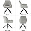Set of 2 Modern Upholstered Swivel Leisure Accent Armchair, Wing Back Wide Armrest Desk Chair Dining Chair, Grey