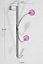 Set of 2 Over Door Hook/Towel,Clothes Hanger-With 2 Pink Crystal Hooks