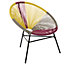 Set of 2 PE Rattan Accent Chairs Multicolour Yellow ACAPULCO