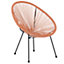 Set of 2 PE Rattan Accent Chairs Orange ACAPULCO II