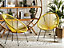 Set of 2 PE Rattan Accent Chairs Yellow ACAPULCO II