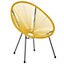 Set of 2 PE Rattan Accent Chairs Yellow ACAPULCO II