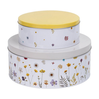 Set of 2 Piece Botanics Cake Tins