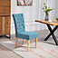 Set of 2 Pienza Fabric Dining Chairs - Teal