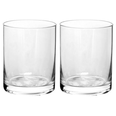 Set of 2 Plain Drinking Wine Whiskey Tumbler Glasses 250ml Father's Day Wedding Decorations Ideas