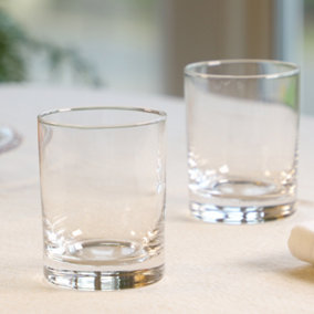 Set of 2 Plain Drinking Wine Whiskey Tumbler Glasses 250ml Wedding Decorations Ideas