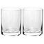 Set of 2 Plain Drinking Wine Whiskey Tumbler Glasses 250ml