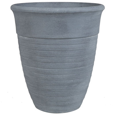 Set of 2 Plant Pots 50 cm Grey KATALIMA