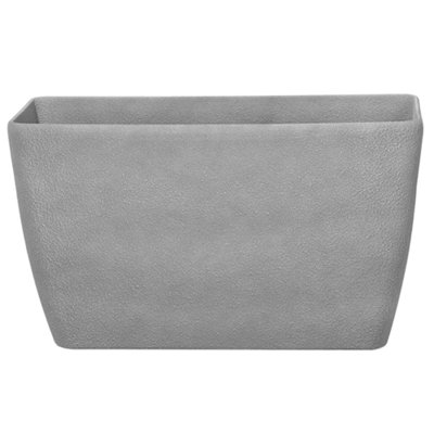 Set of 2 Plant Pots BARIS Stone 74 cm Grey