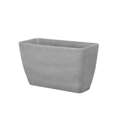 Set of 2 Plant Pots BARIS Stone 74 cm Grey